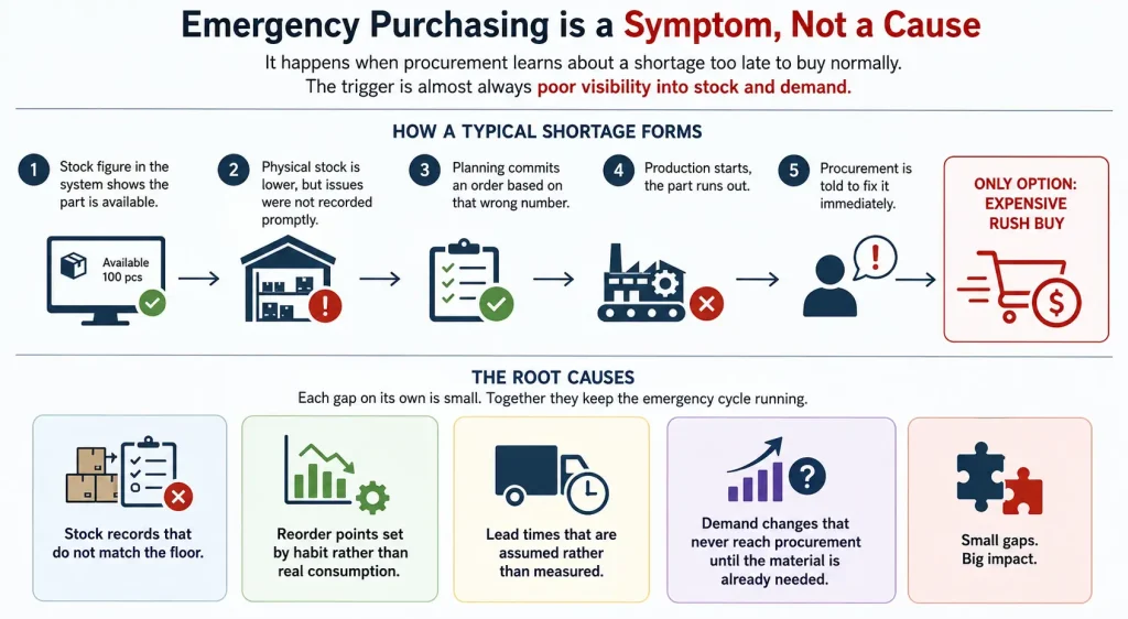 Emergency Purchasing in Indian Manufacturing