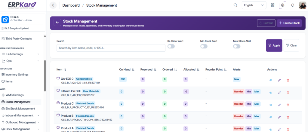 ERP for manufacturing